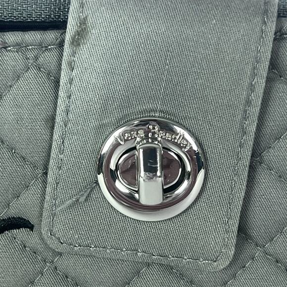 VERA BRADLEY Wallet Penguin Pair Gray RFID Turnlock Quilted Twill 36788-15739 - Picture 3 of 11